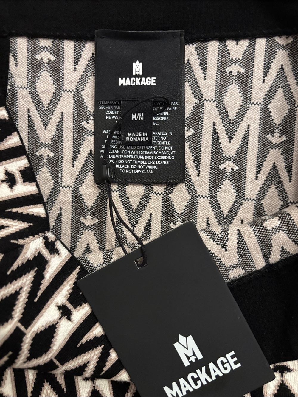 Mackage Jaquard Monogram A-line Mini Skirt NWT - Picture 6 of 6